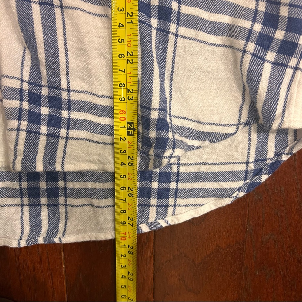 $188 Rails Hunter Shirt White Sapphire plaid shirt size large - Picture 6 of 10
